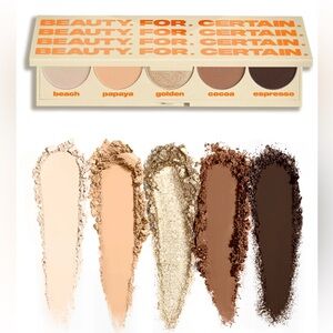 NEW Beauty For Certain Eyeshadow Palette Playa to Palazzo 5 shades brown gold
